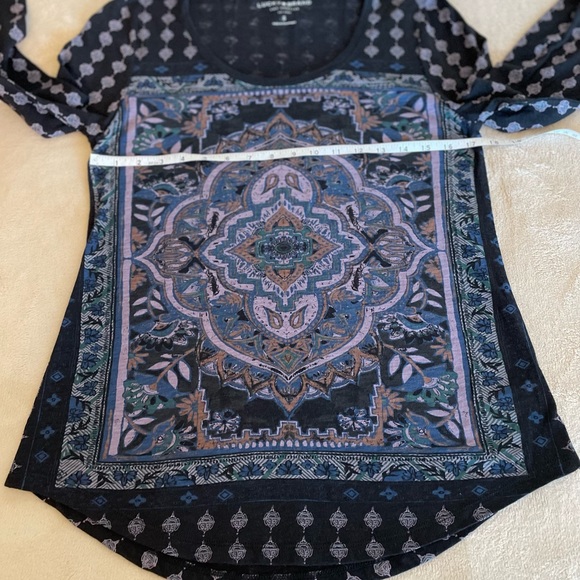 Lucky Brand Scoop Neck Lightweight Top - Size S - Picture 10 of 10